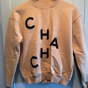 Vici tan crew neck sweatshirt